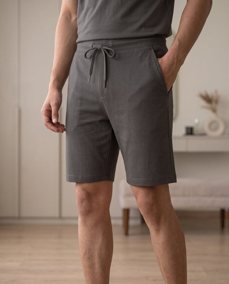 Hushy Bamboo Shorts  (Charcoal Grey)