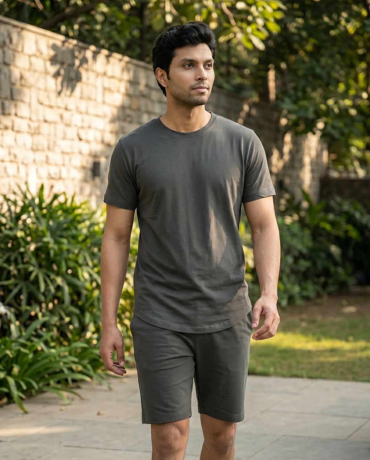Hushy Bamboo Shorts  (Charcoal Grey)