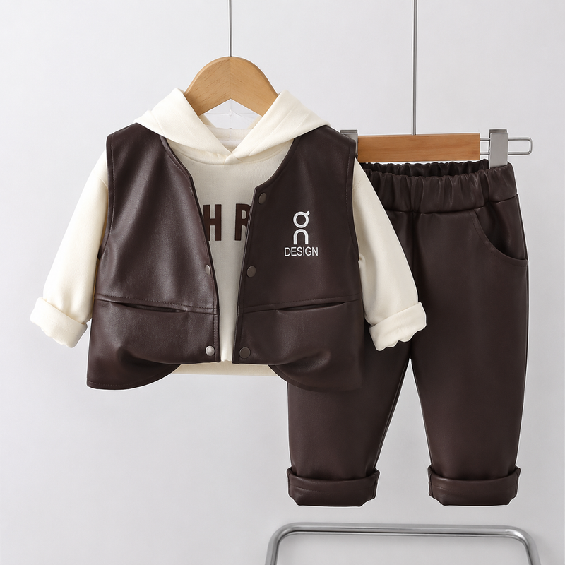 Boys 3 Piece Leather Cord Set [BT-3K-5261] [1 - 6 Years]