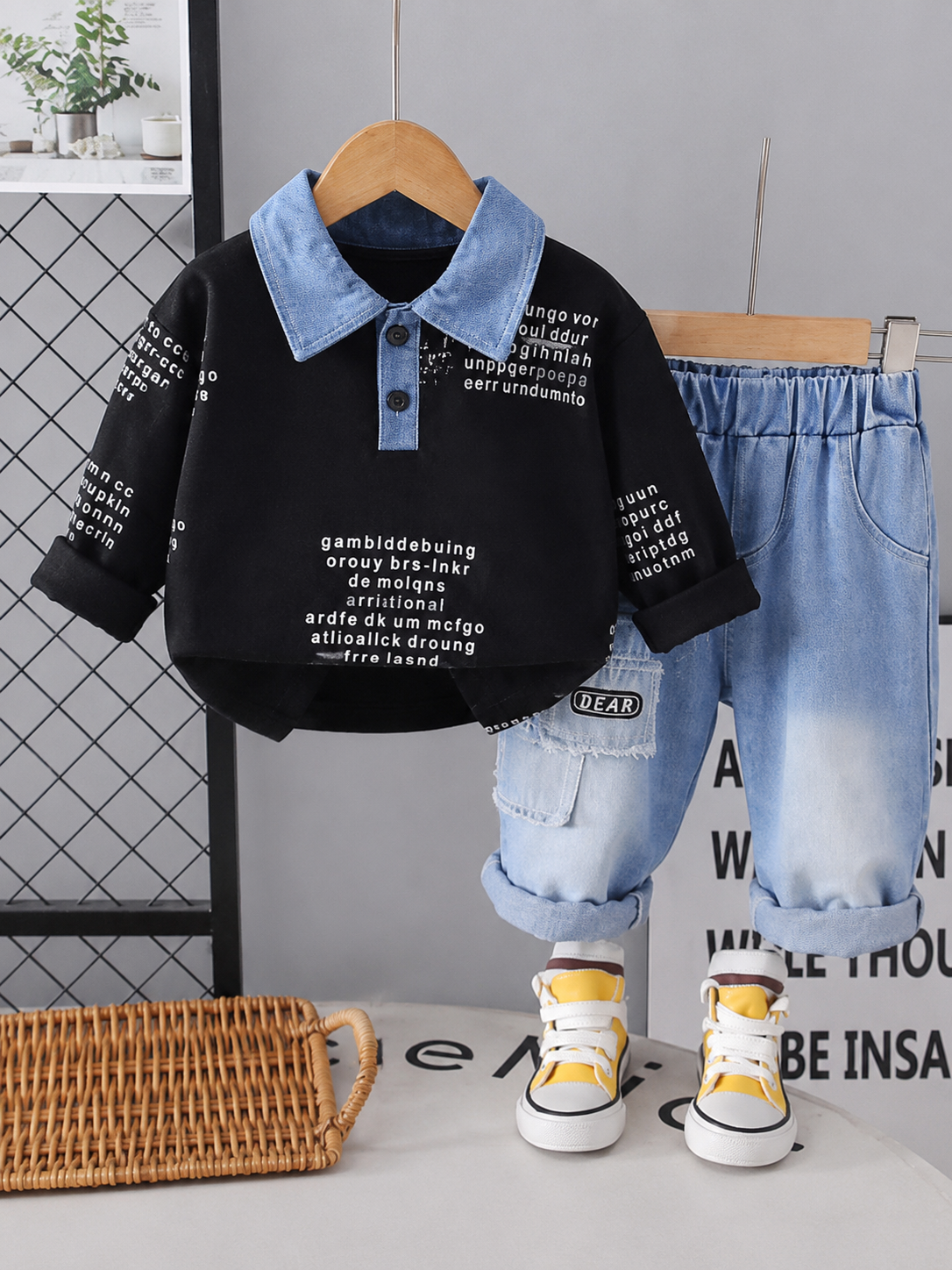 Boys Imported Black Cord Set [BT-P-2563] [1 - 6 Years]