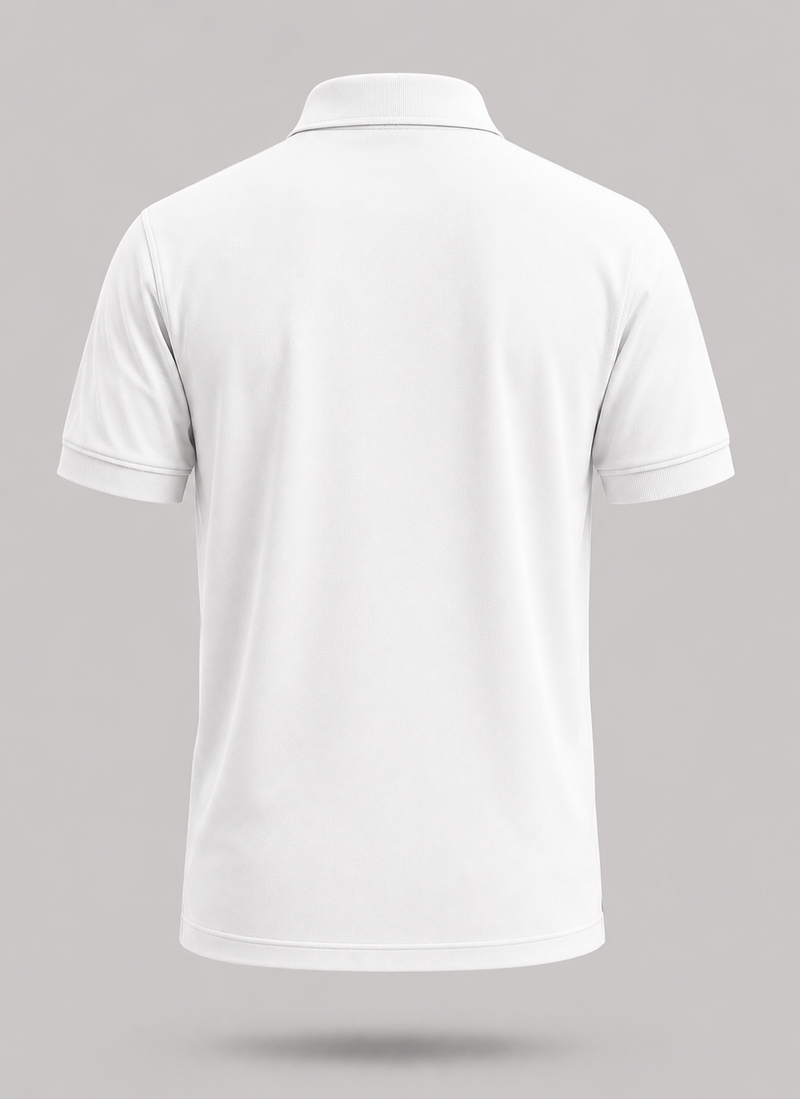 Royal White Colour Polo T-shirt (Premium Collection)