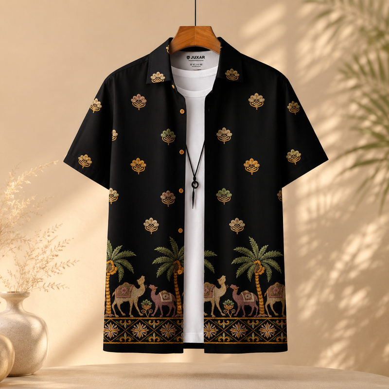 DESERT CULTURE EMBROIDERED OVERSIZE SHIRT