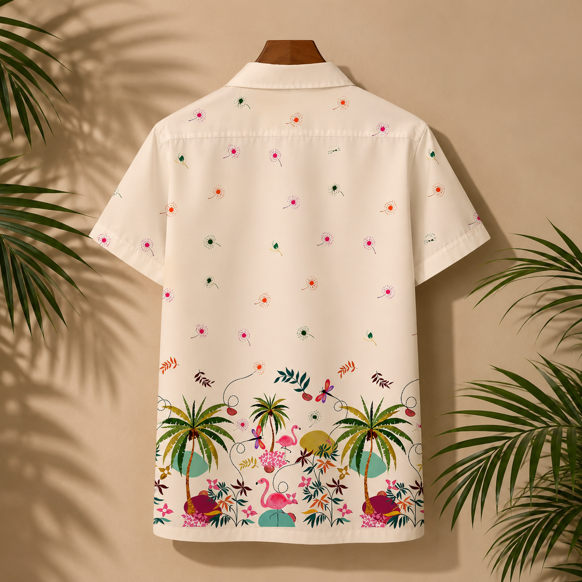 ETHNIC BEACH VIBE PRINTED OVERSIZE SHIRT