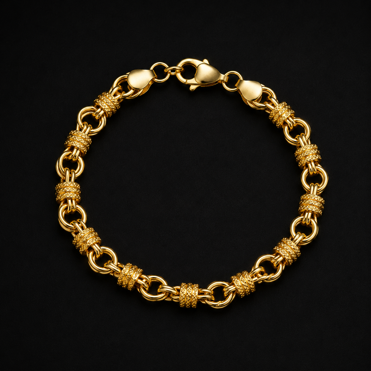 Rolling Bracelet 22K Gold PVD Water-Resistant Men India