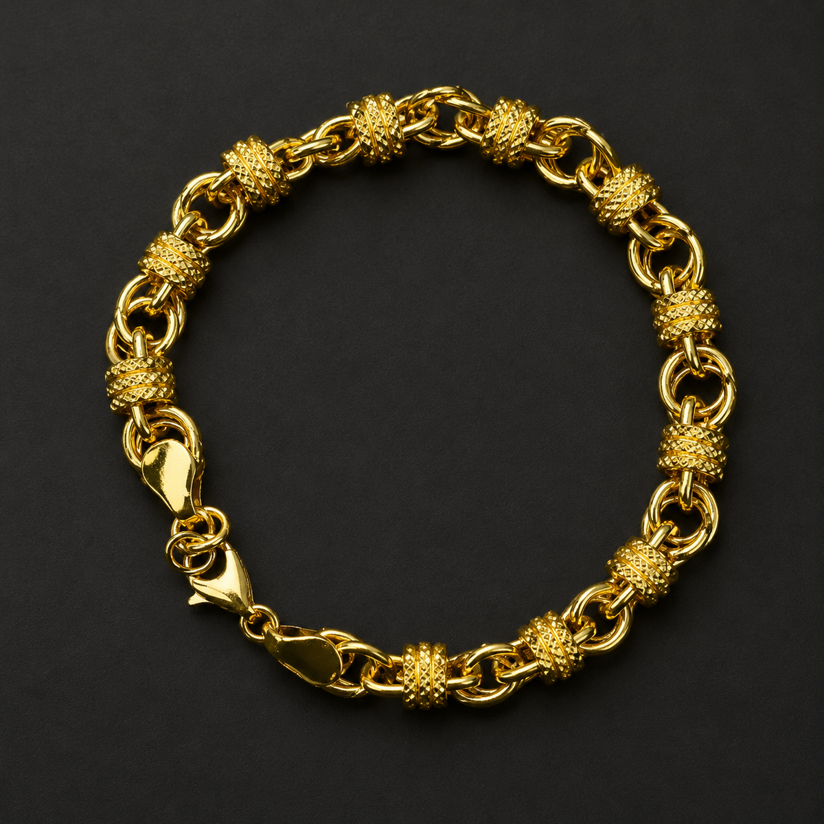 Chain Bracelet Limited Edition 22K Gold PVD Water-Resistant Men