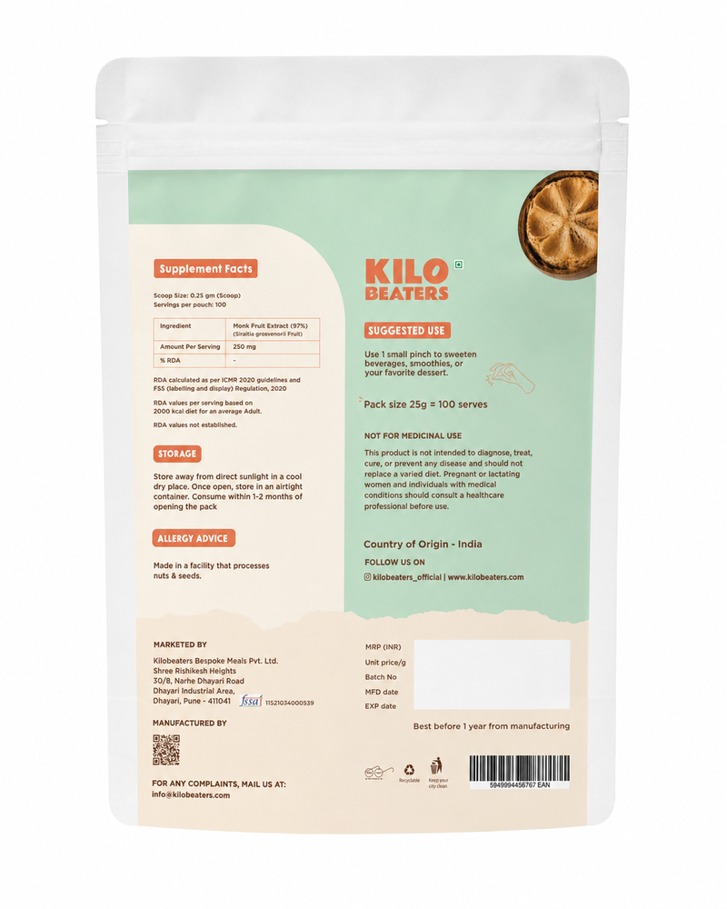 Monk Fruit Powder | Natural Zero Calorie Sweetener
