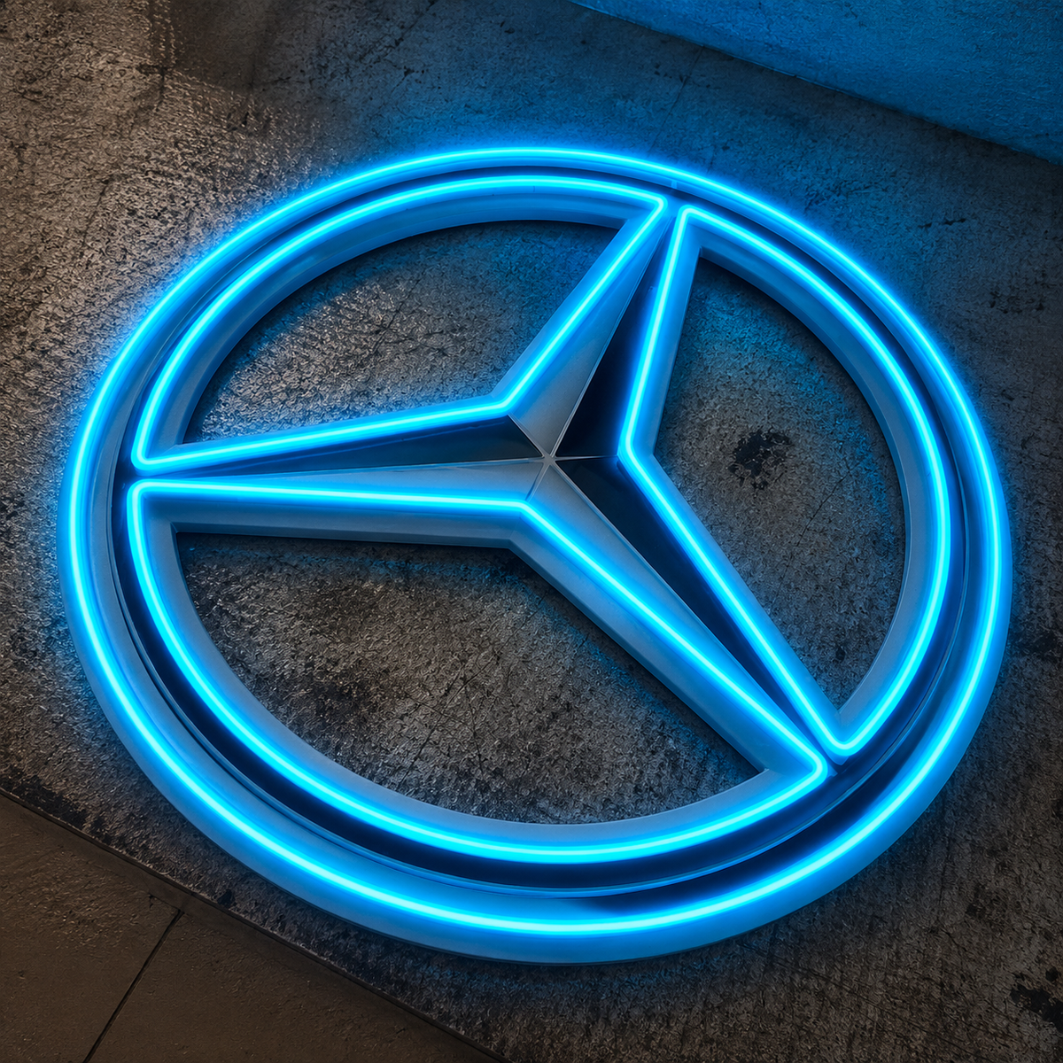 Mercedes-Benz Star UV Print Neon Sign - Neonsignsindia