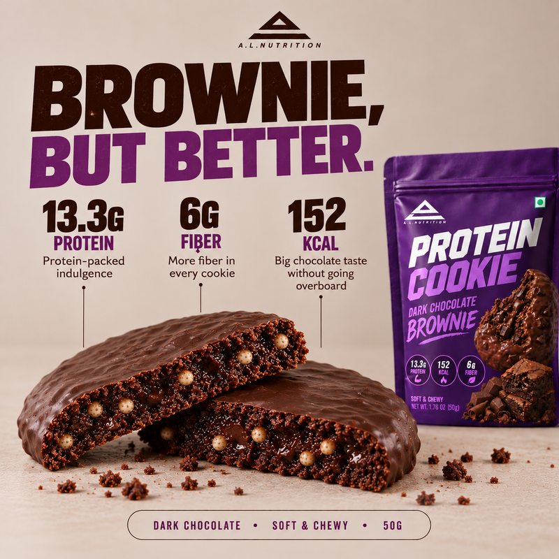 A.L. Nutrition Protein Cookies | Dark Chocolate Brownie-12