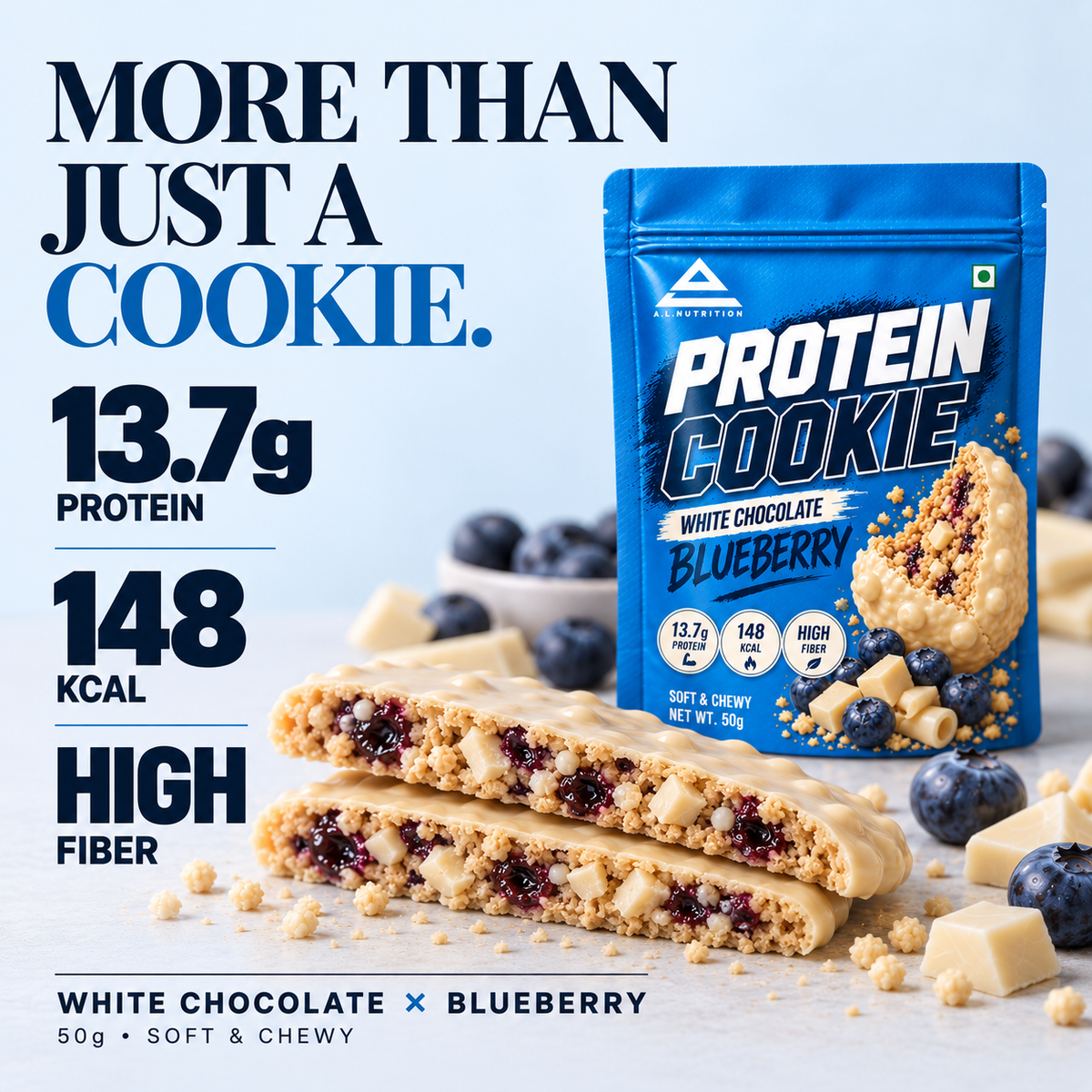 A.L. Nutrition Protein Cookies | Dark Chocolate Brownie-8