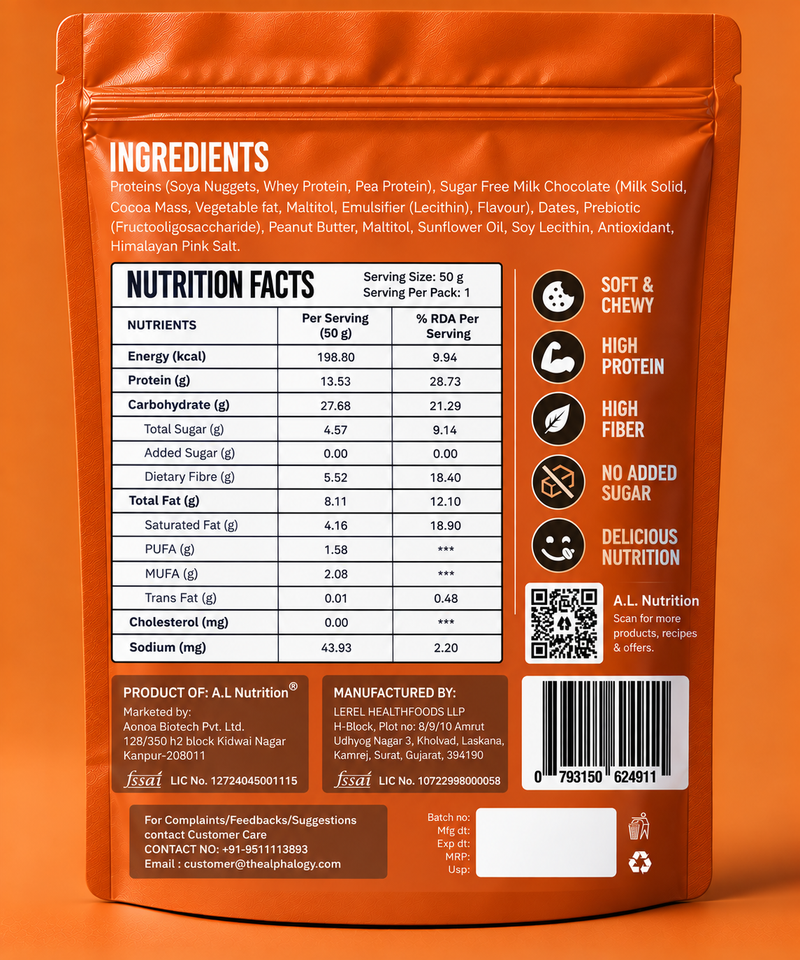 A.L. Nutrition Protein Cookies | Dark Chocolate Brownie-7