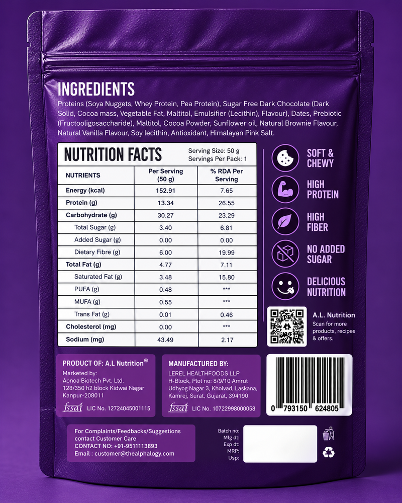 A.L. Nutrition Protein Cookies | Dark Chocolate Brownie-6