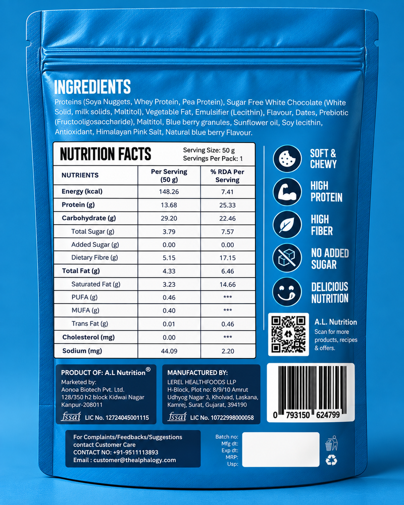 A.L. Nutrition Protein Cookies | Dark Chocolate Brownie-5