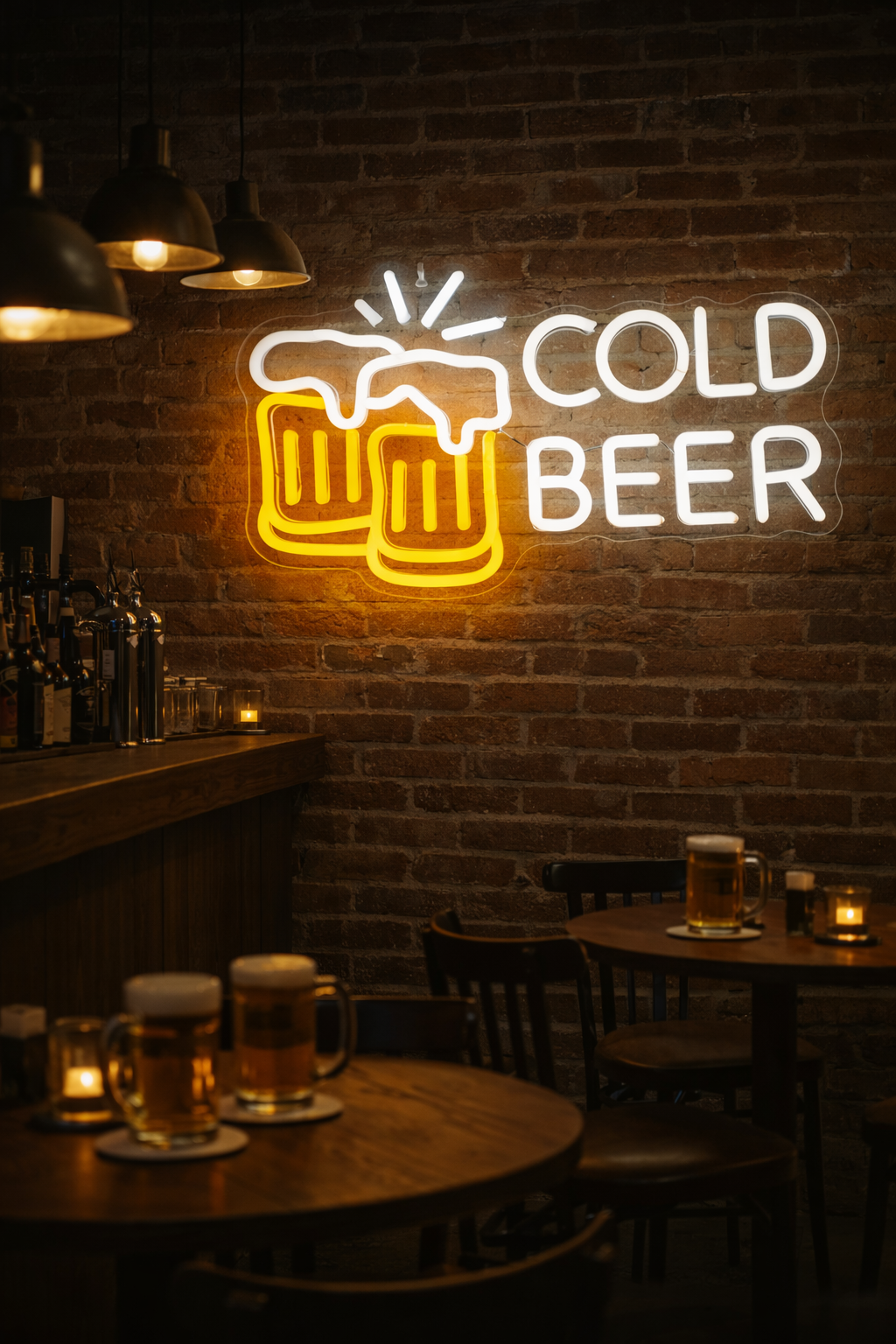 Cold Beer (15.55x8.66 Inches) | Neon Signs India — Image 1