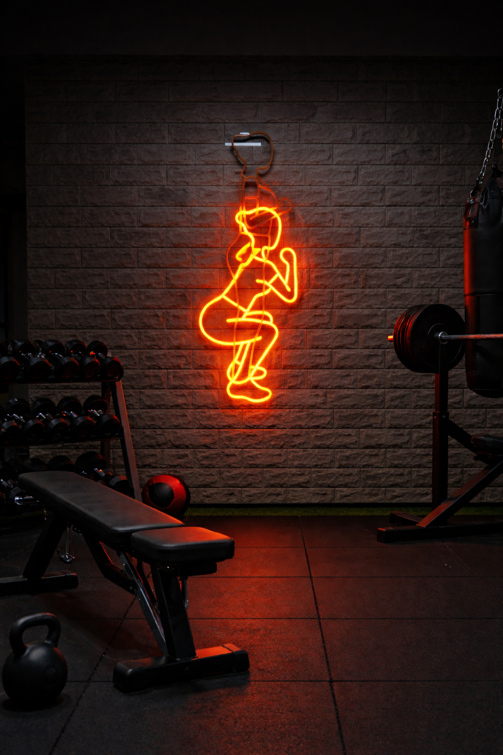 Dynamic Fitness Motion Neon Sign | Gym & Dance Wall Art LED Neon | Neon Signs India — Image 1