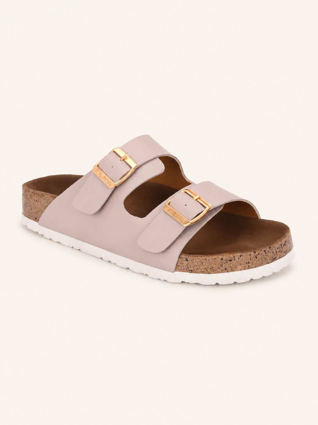 Luxurious Camel Leather Double-Strap Sandal For Women-1