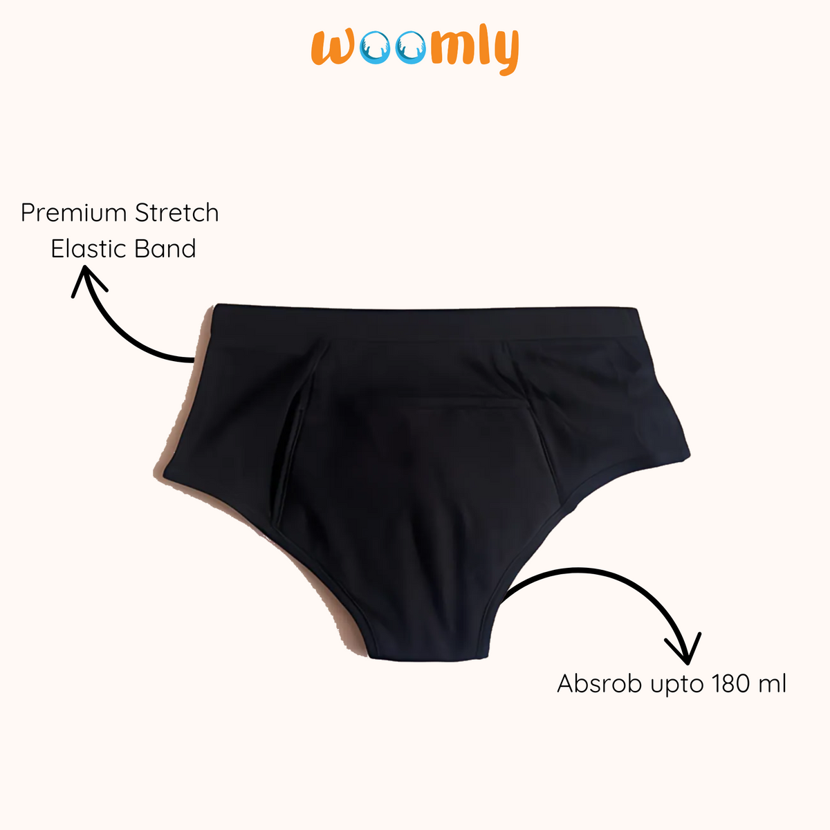 Leakproof Panties for Urine Leak – Cotton Midwaist-Waist, Reusable (Pack of 3) | Woomly