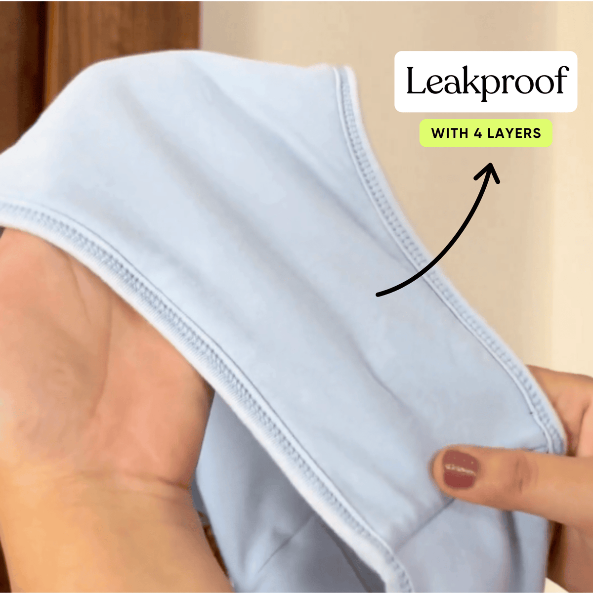 Leakproof Panties for Urine Leak – Cotton High-Waist, Reusable (Pack of 3) | Woomly