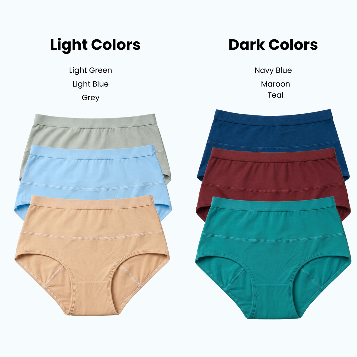 Leakproof Panties for Urine Leak – Cotton High-Waist, Reusable (Pack of 3) | Woomly