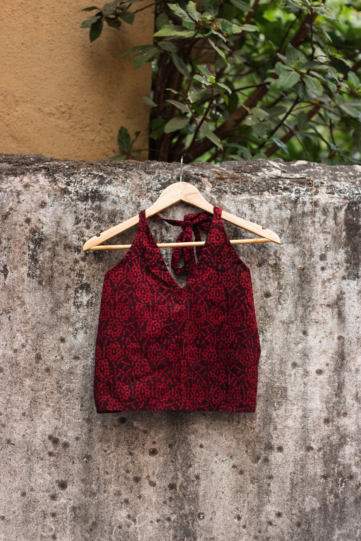 Cotton Crop Top In Batik Print Chic Florals-11