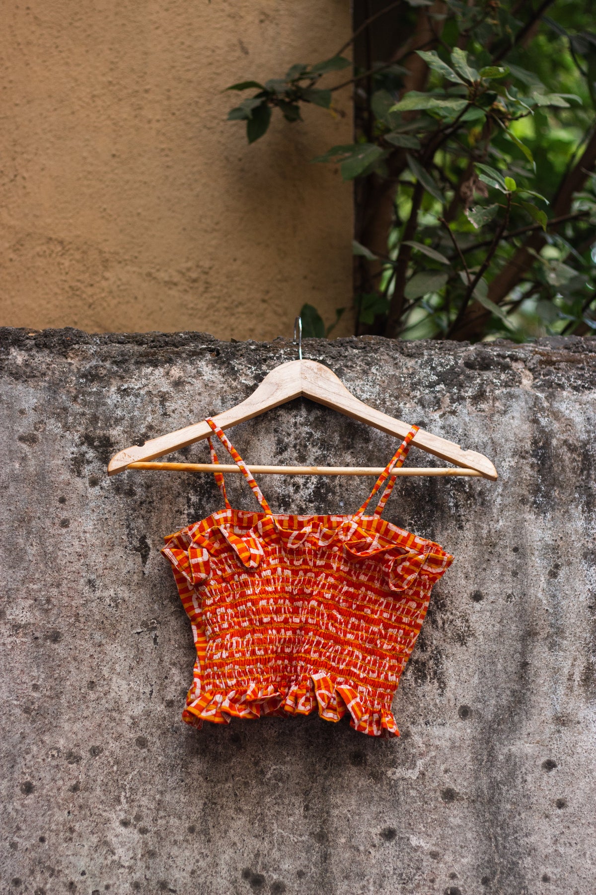 Cotton Crop Top In Batik Print • Unusual Shapes-7
