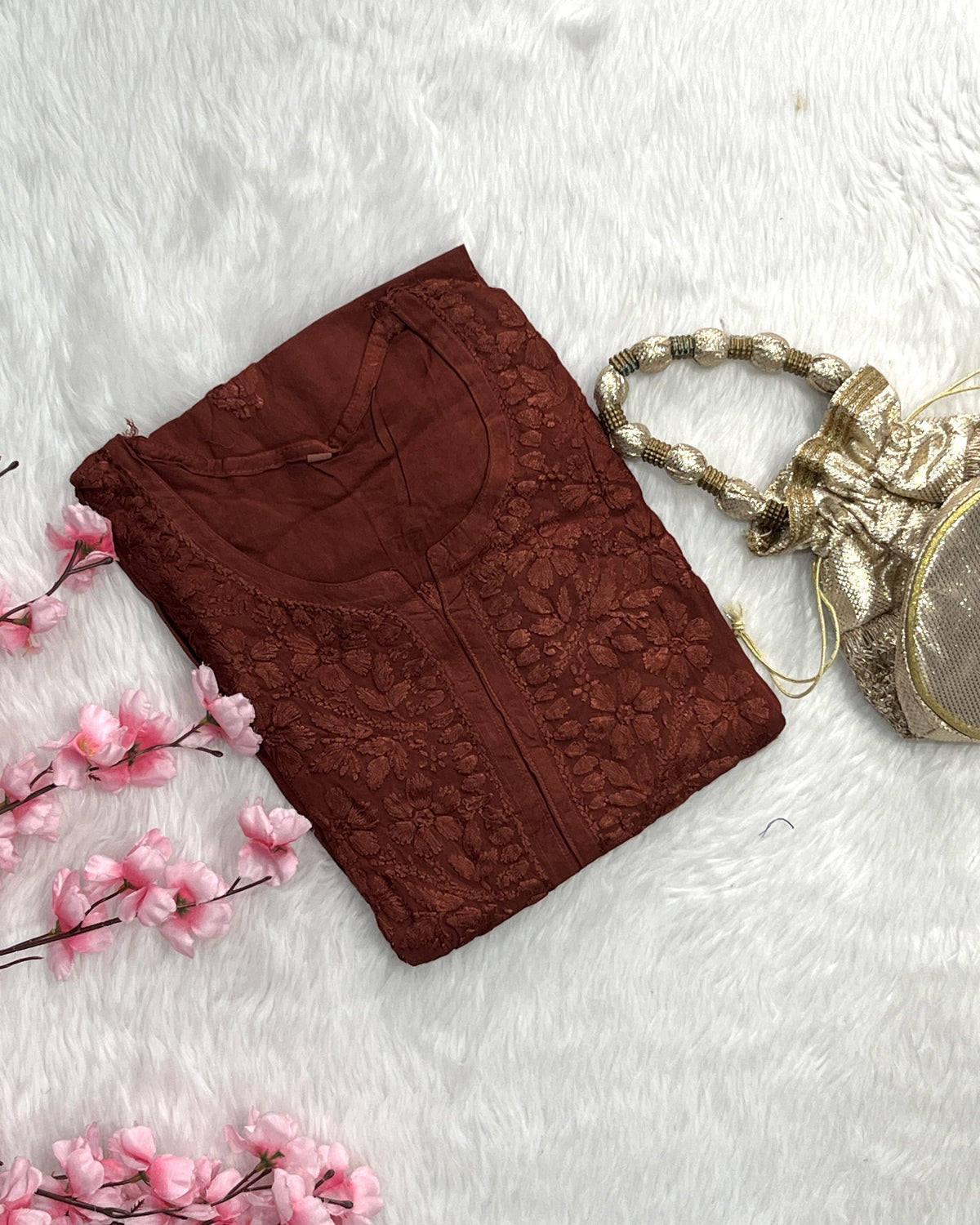 Dina | Chikankari Rayon Long Kurti