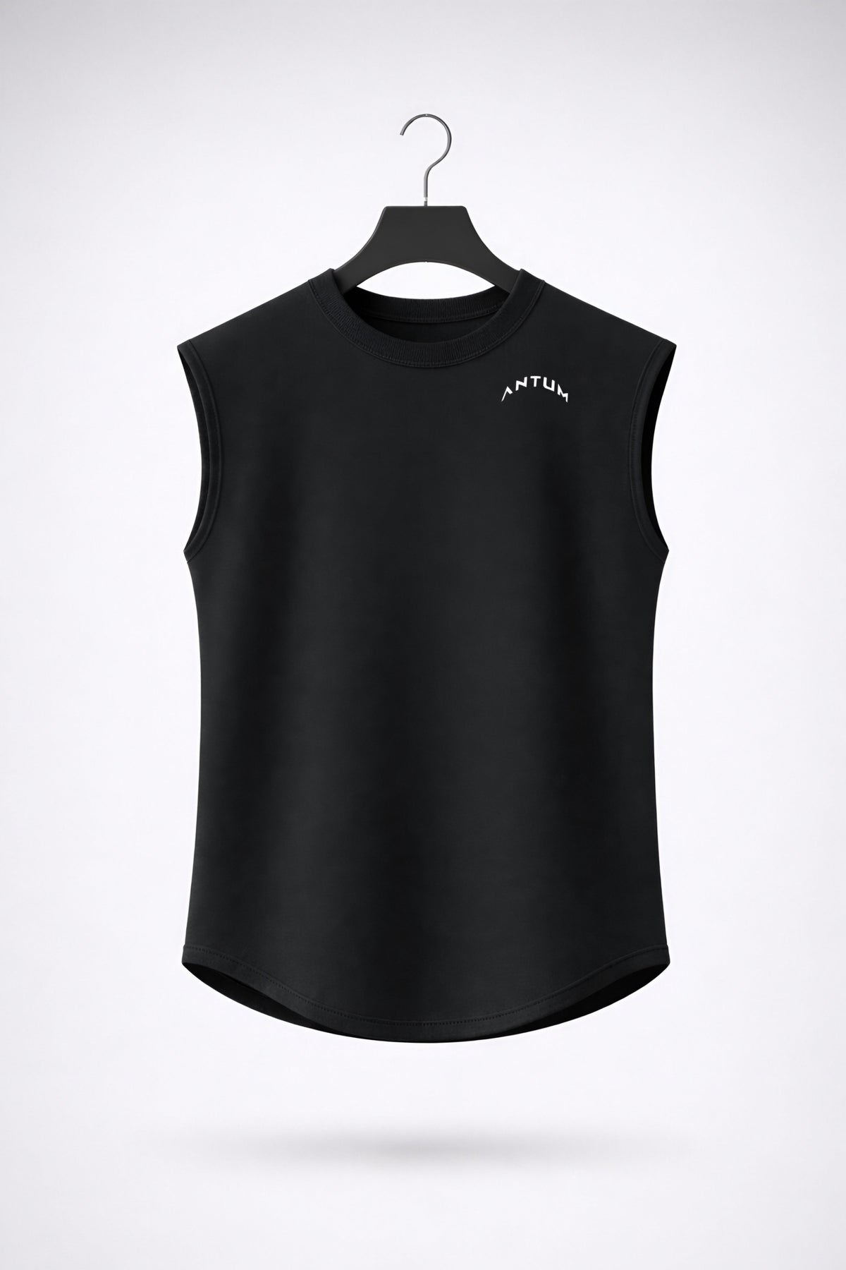 Black Drop Shoulder Sleeveless