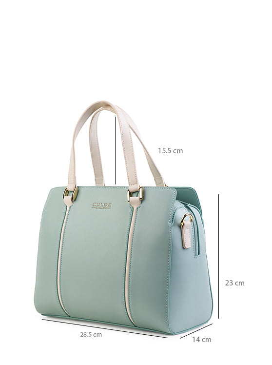 Culge Chicago "The Adler" Minimalist Dome Satchel – Sage Mint-5