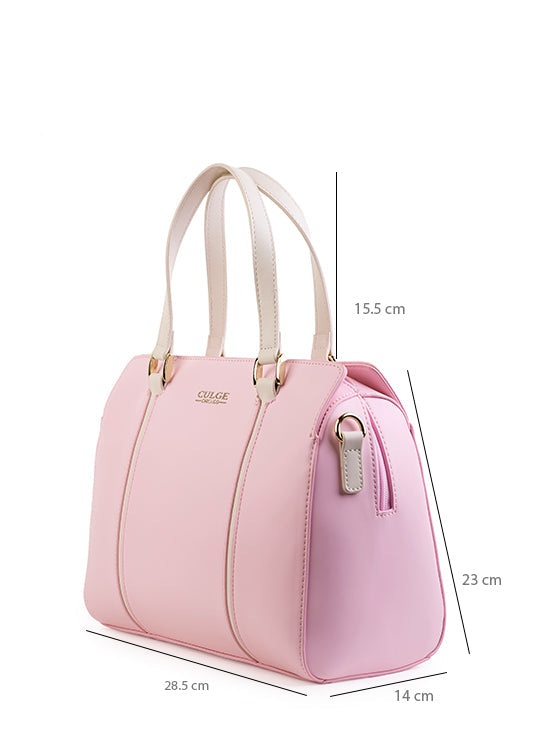 Culge Chicago "The Adler" Minimalist Dome Satchel – Blush Pink-7
