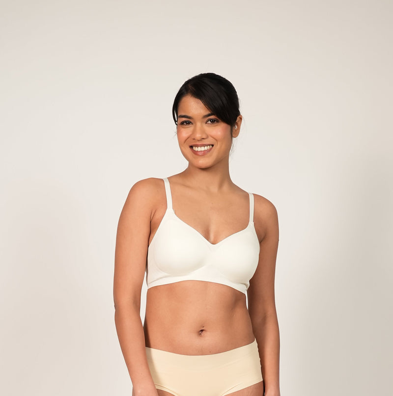 Teardrop T-shirt Bra Pearl White