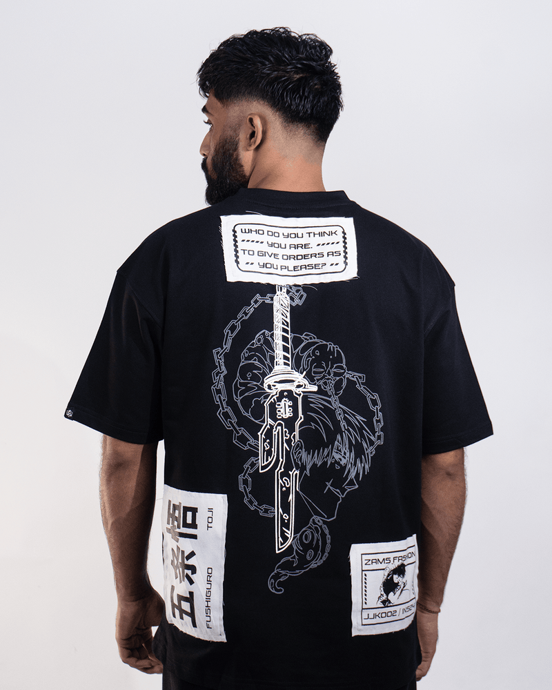 Toji 002 / JJK / Patched Oversized T-Shirt ZAMS