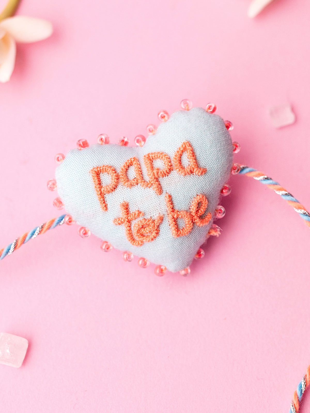 Papa To Be 3D Heart Rakhi & Mom To Be Lumba