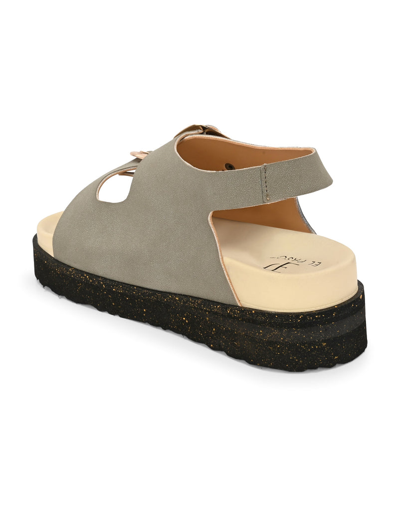 El Paso Buckles Platform Sandals-5