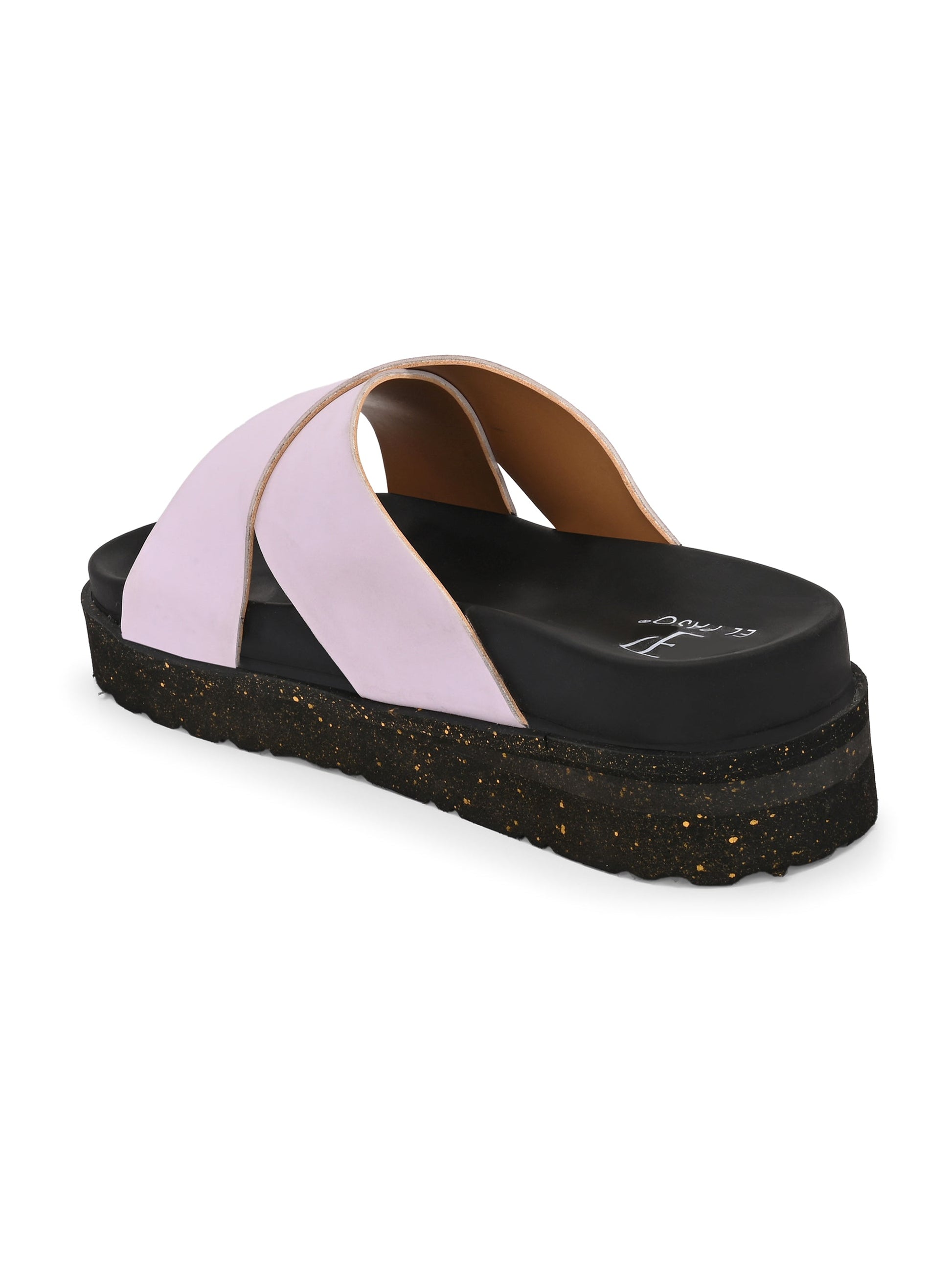 Women Leather Casual Slip On Flatforms Slip On Flatforms Sandals-3