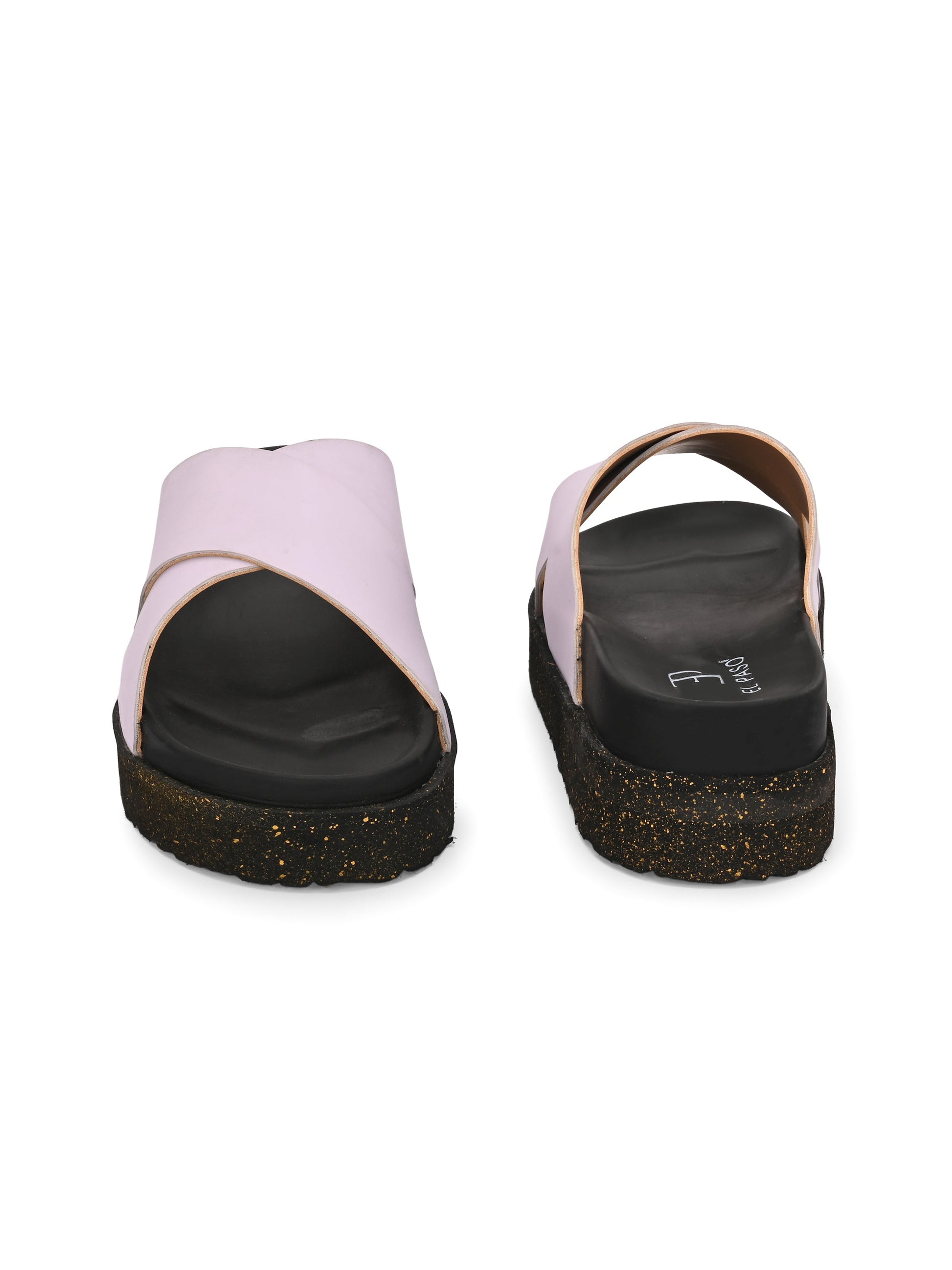 Women Leather Casual Slip On Flatforms Slip On Flatforms Sandals-5