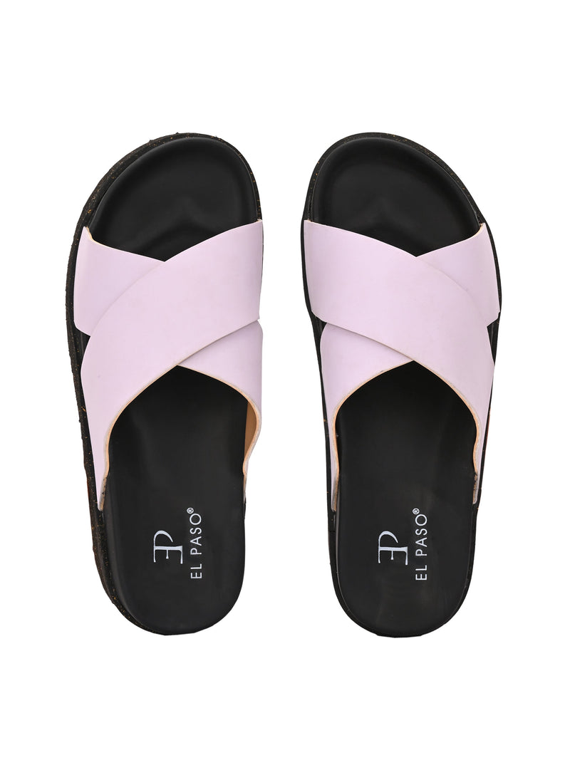 Women Leather Casual Slip On Flatforms Slip On Flatforms Sandals-6