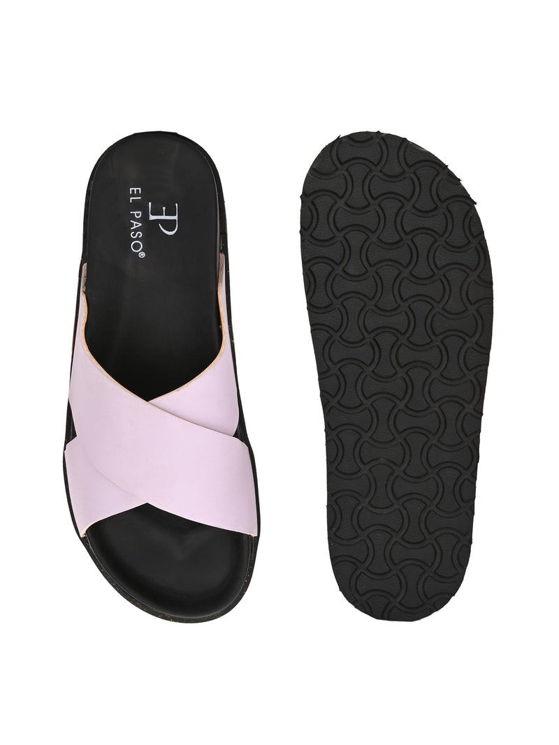 Women Leather Casual Slip On Flatforms Slip On Flatforms Sandals-7