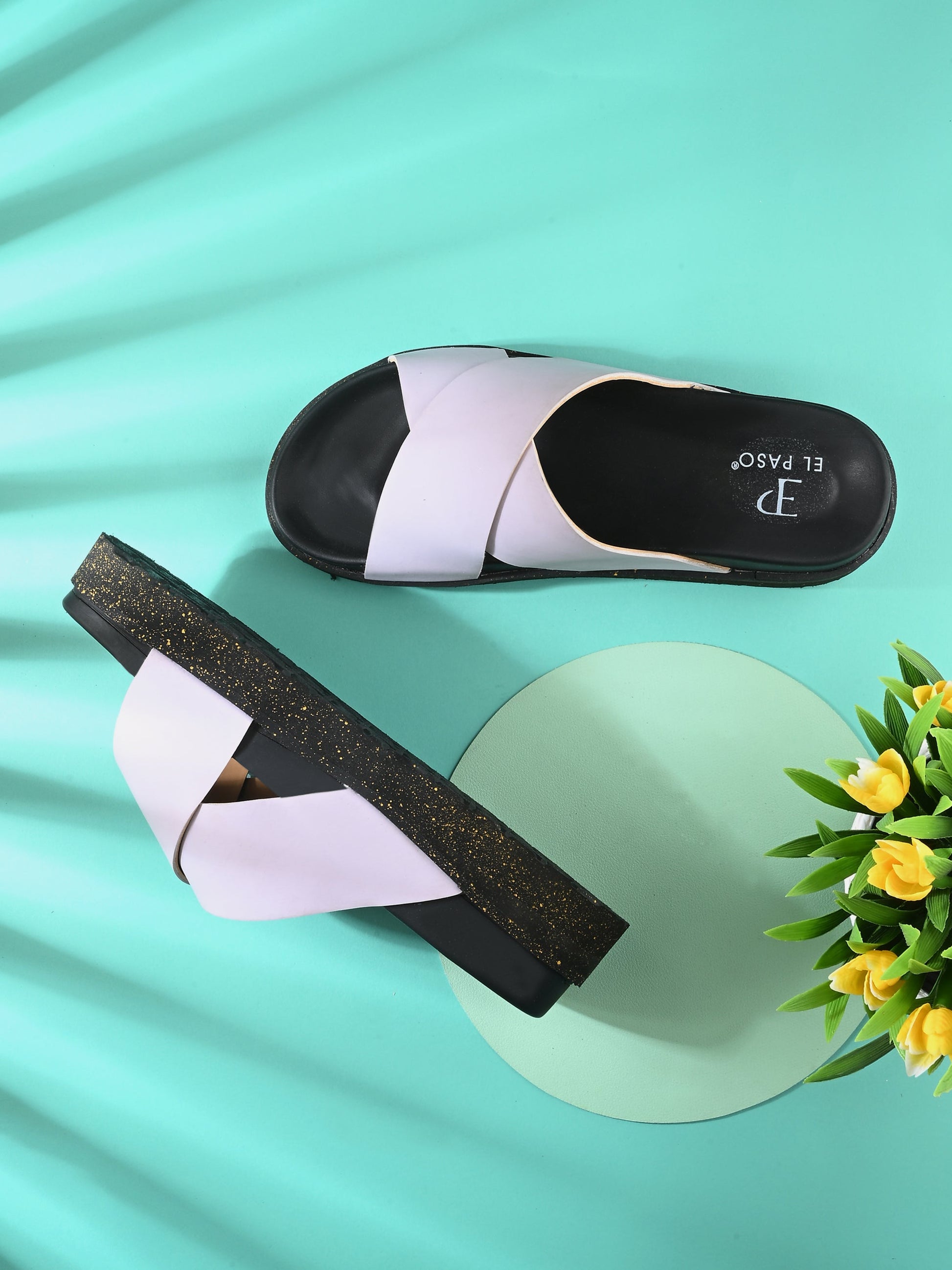 Women Leather Casual Slip On Flatforms Slip On Flatforms Sandals-8