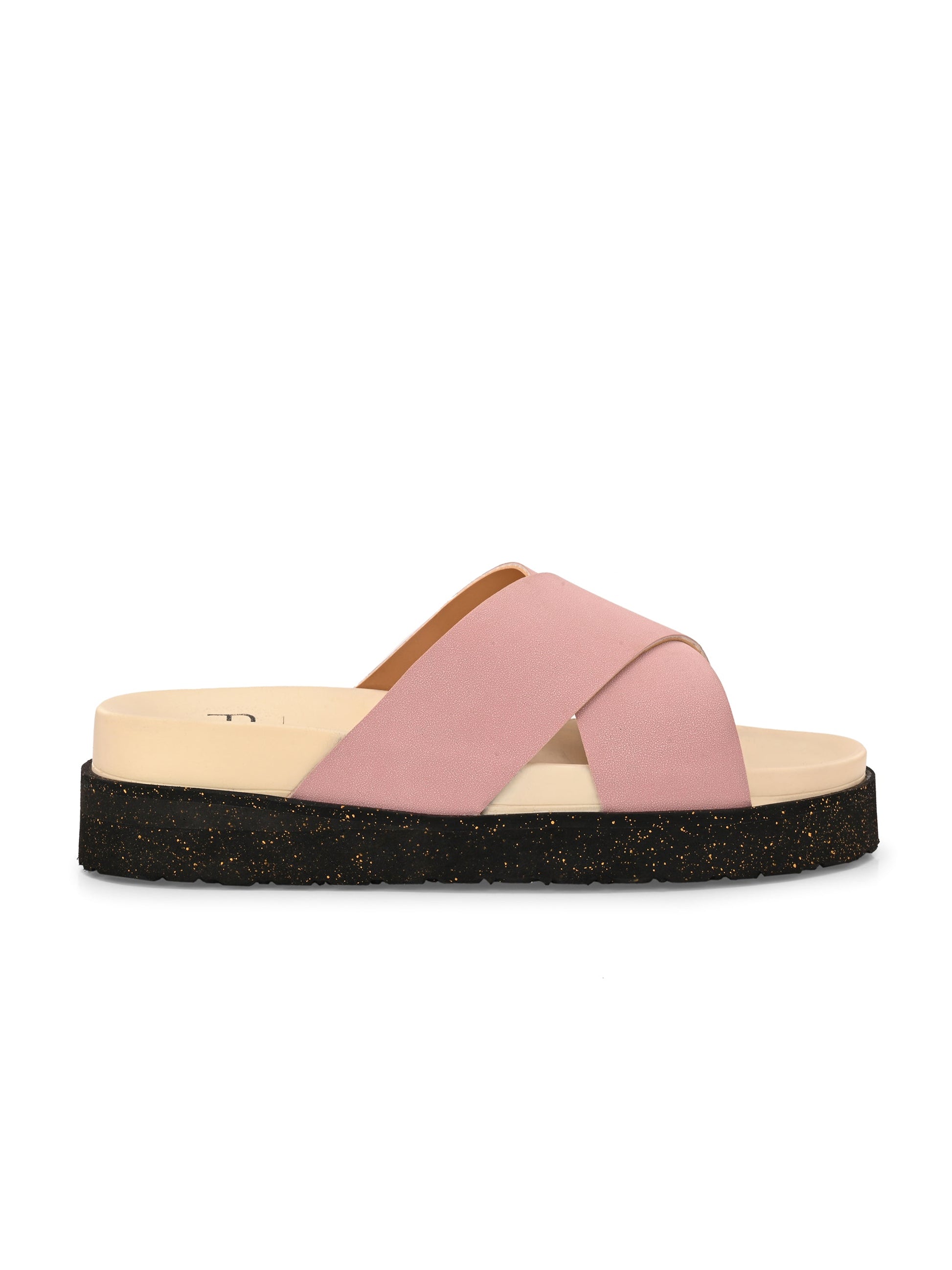 Women Leather Casual Slip On Flatforms Slip On Flatforms Sandals-10