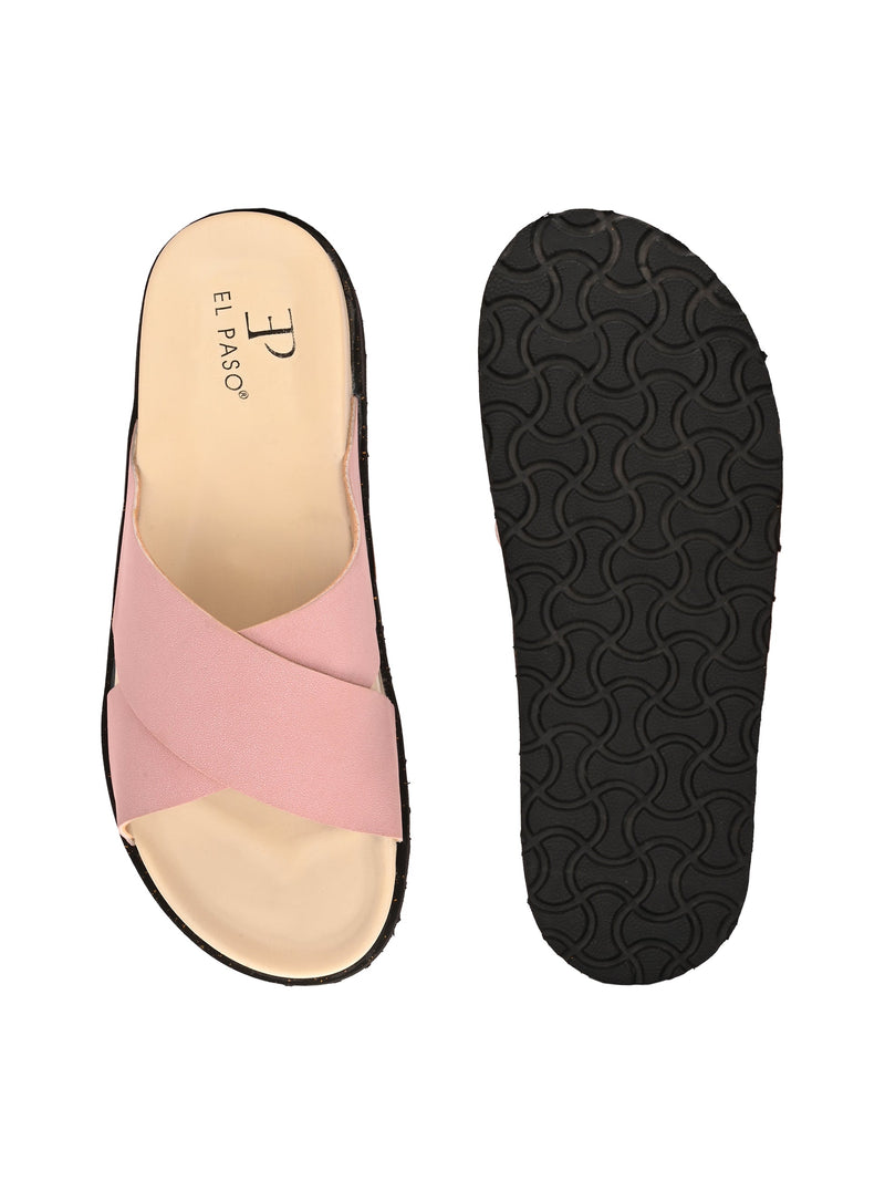 Women Leather Casual Slip On Flatforms Slip On Flatforms Sandals-13