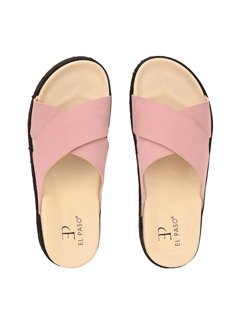 Women Leather Casual Slip On Flatforms Slip On Flatforms Sandals-14
