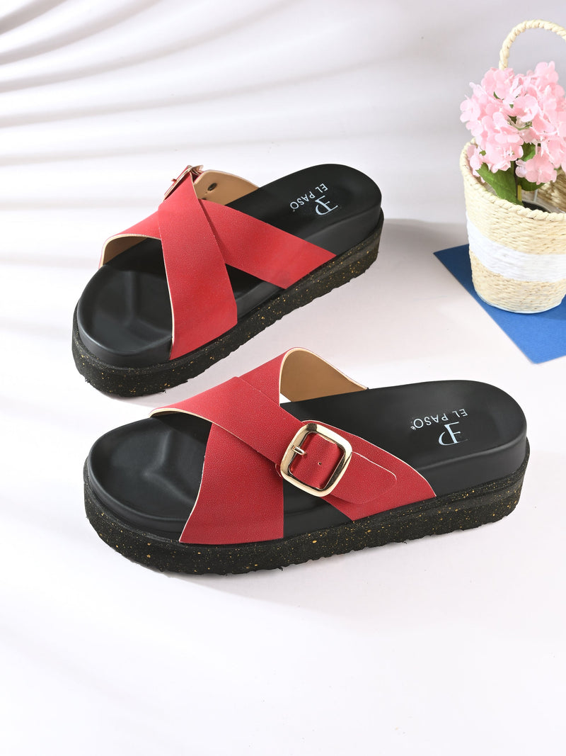 El Paso Women Platform Sandals-16