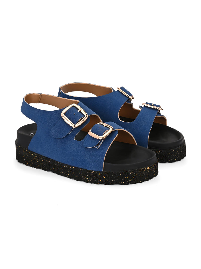 El Paso Buckles Platform Sandals-13