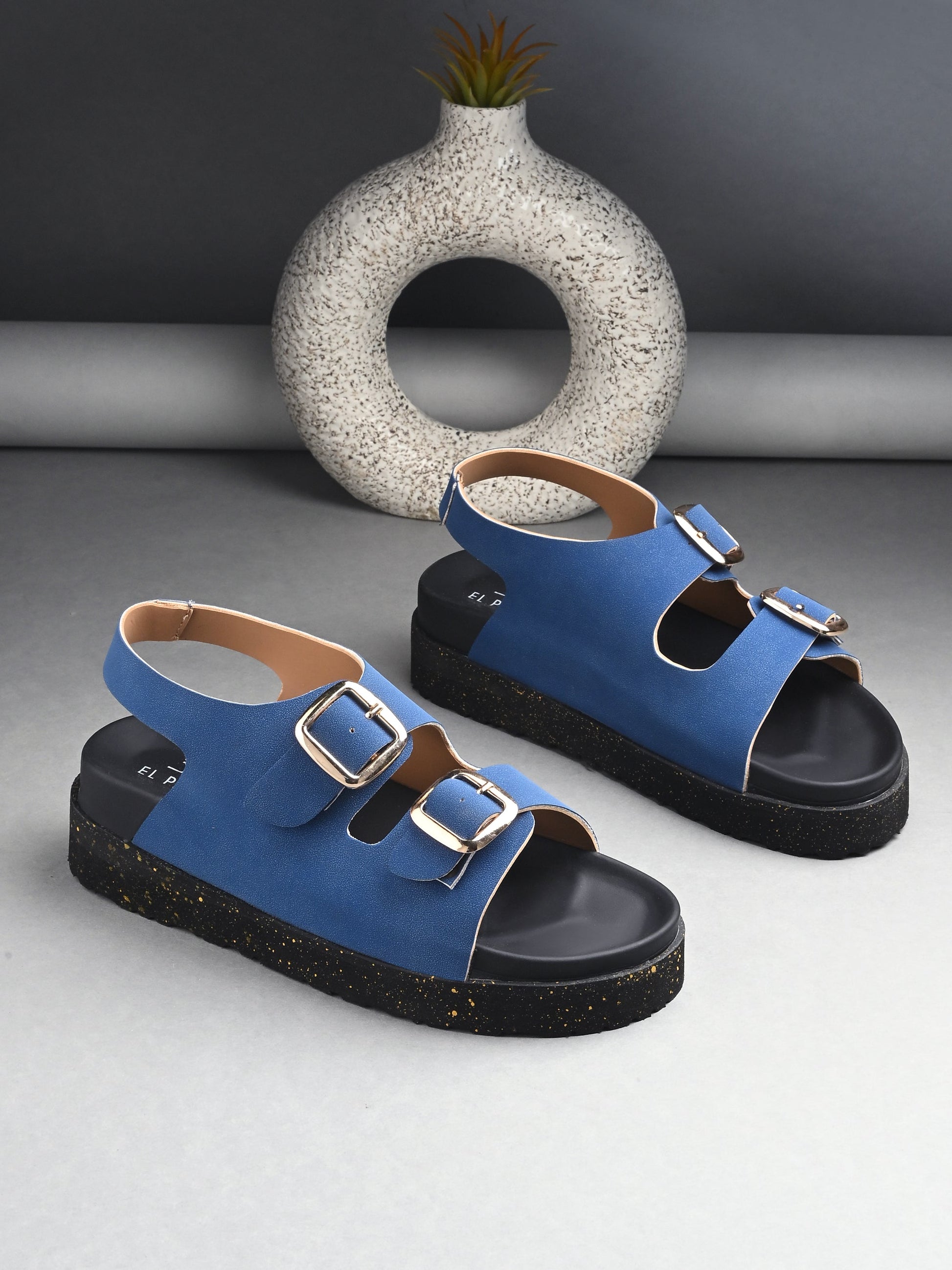 El Paso Buckles Platform Sandals-16