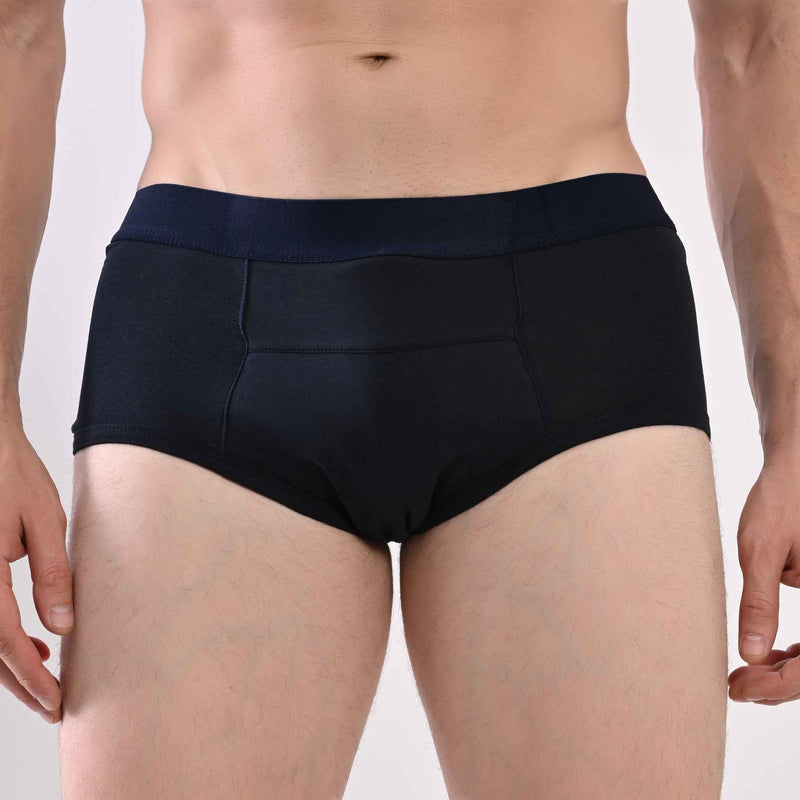 Men Leakproof Underwear for Urine Leak – Cotton Brief, Reusable (Pack of 3) | Woomly