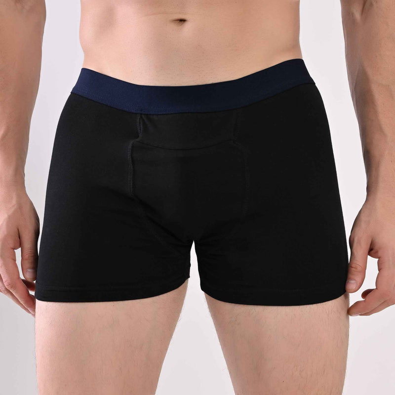 Men Leakproof Underwear for Urine Leak – Cotton Boxer, Reusable (Pack of 3) | Woomly