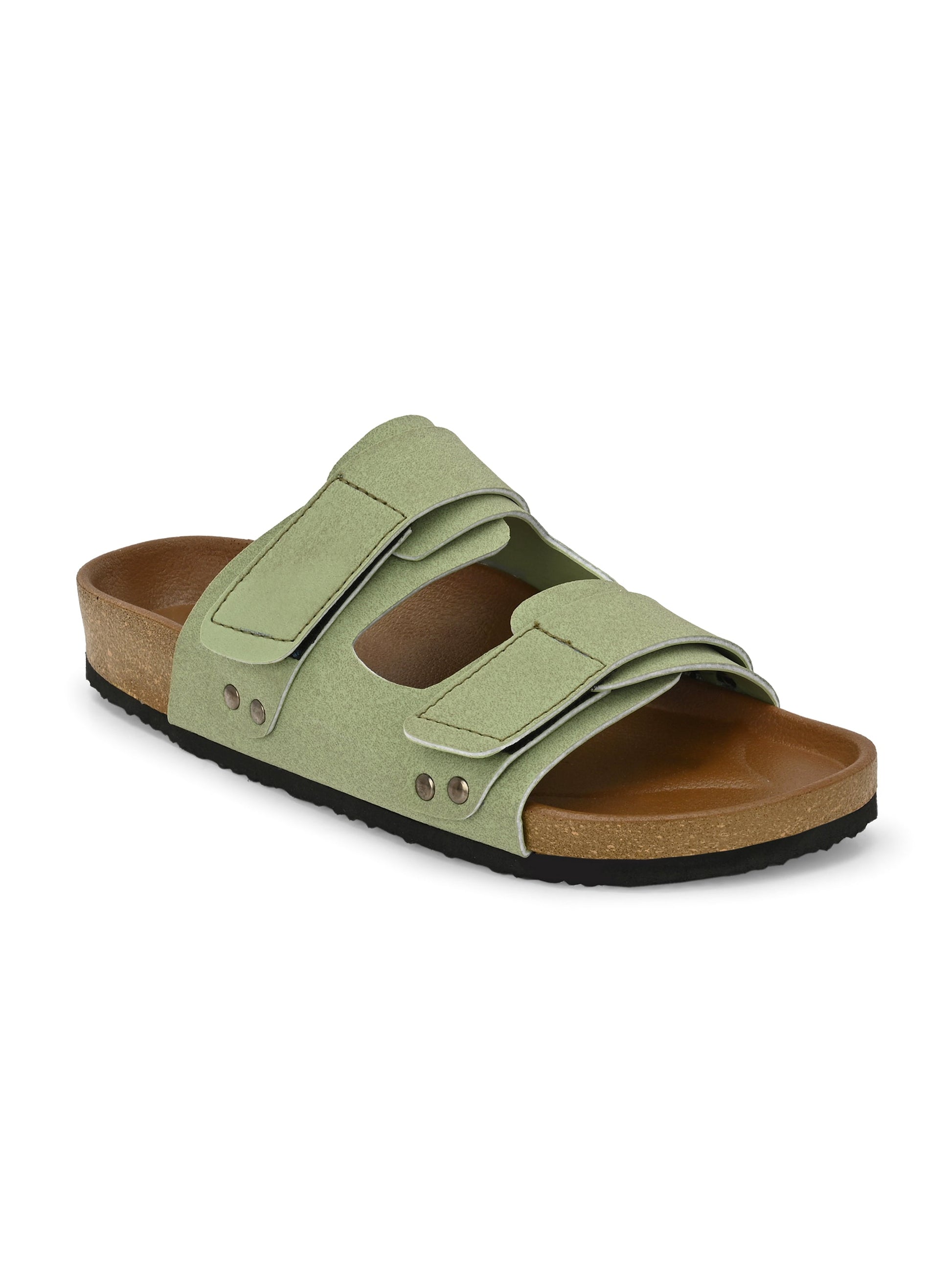 El Paso Women Velcro One Toe Flats-26