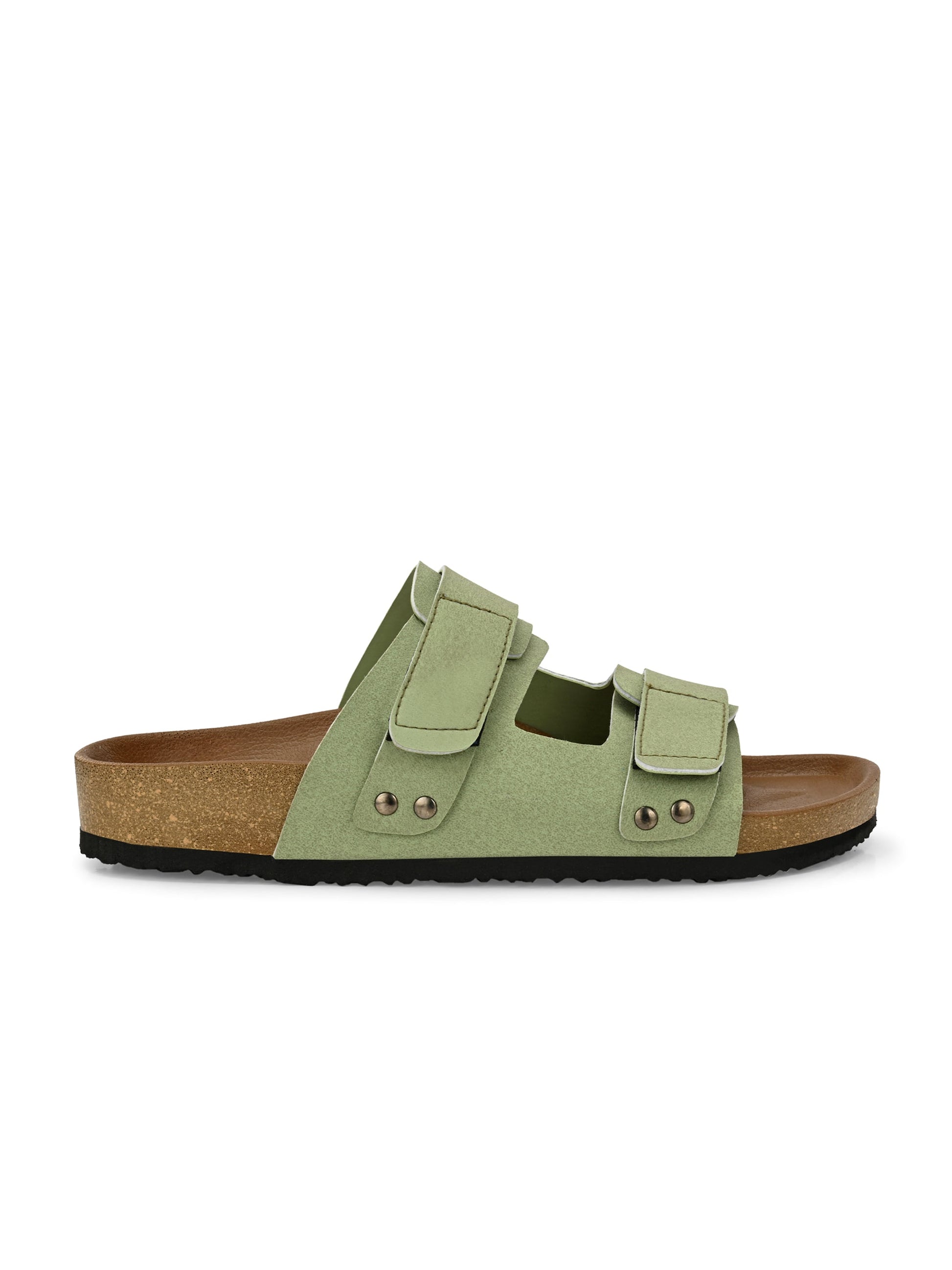 El Paso Women Velcro One Toe Flats-27