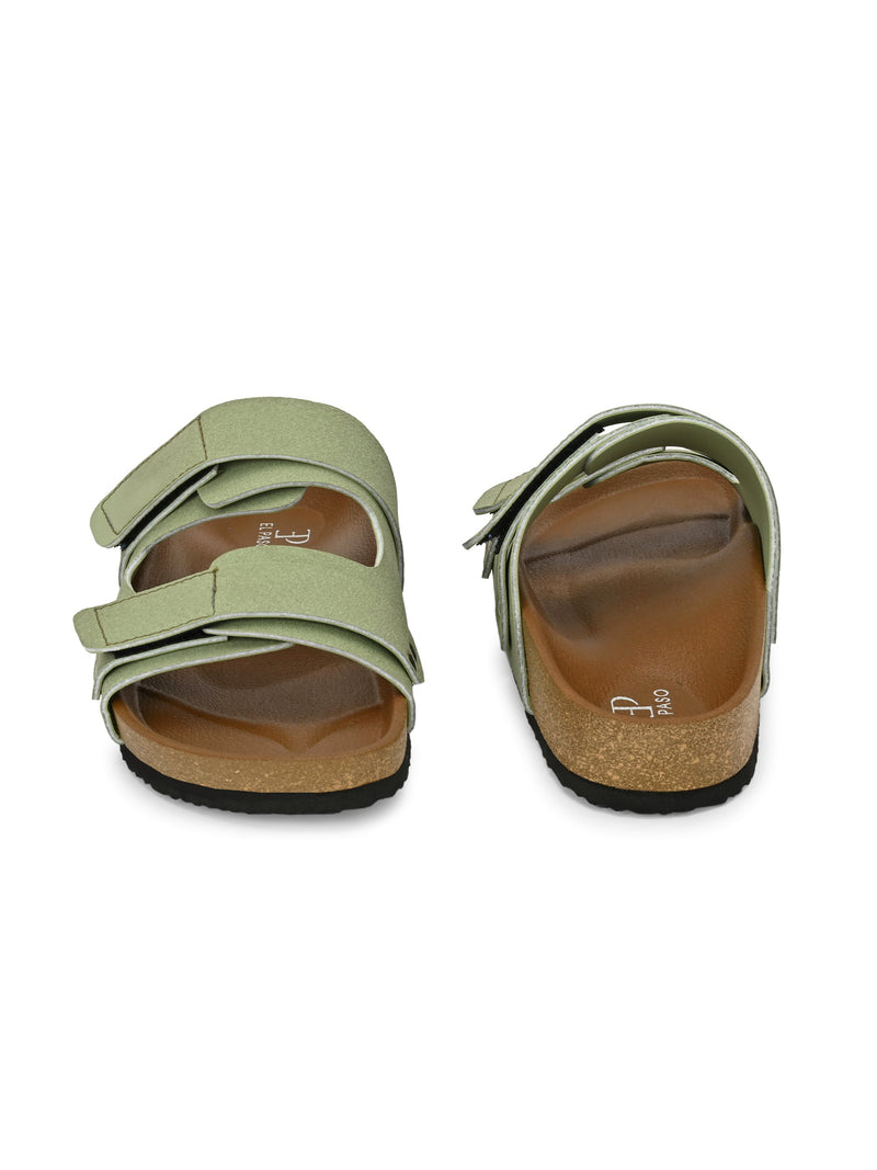 El Paso Women Velcro One Toe Flats-30