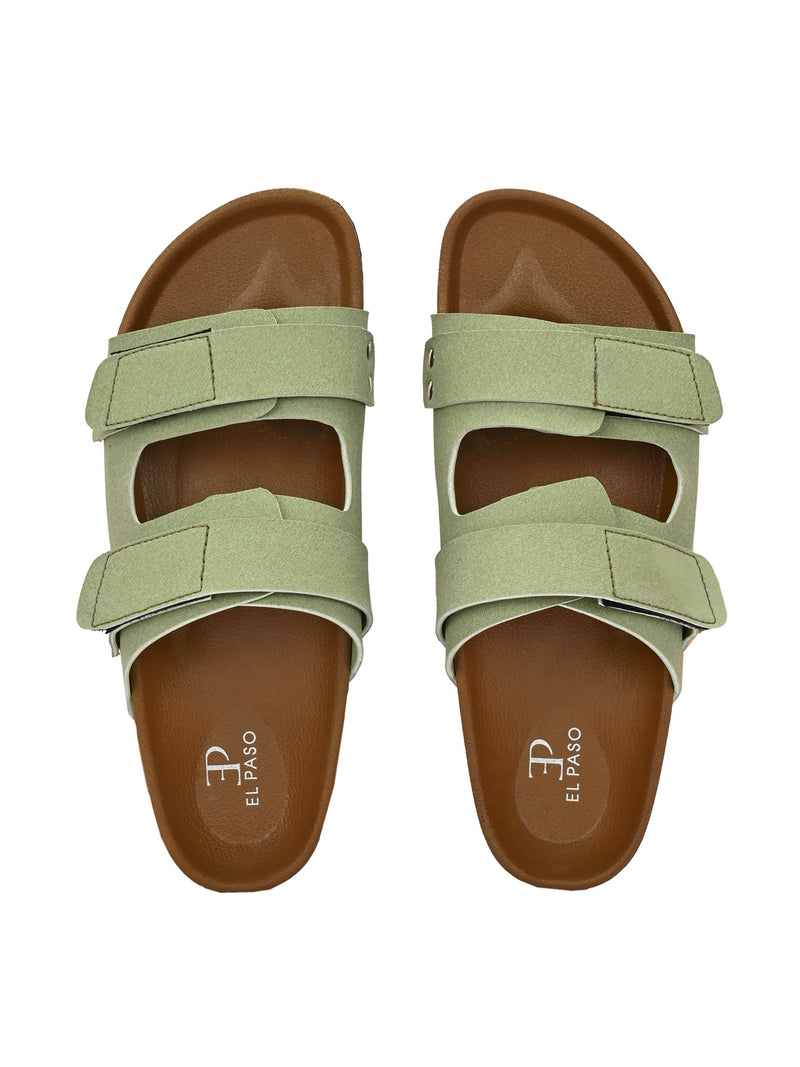 El Paso Women Velcro One Toe Flats-32
