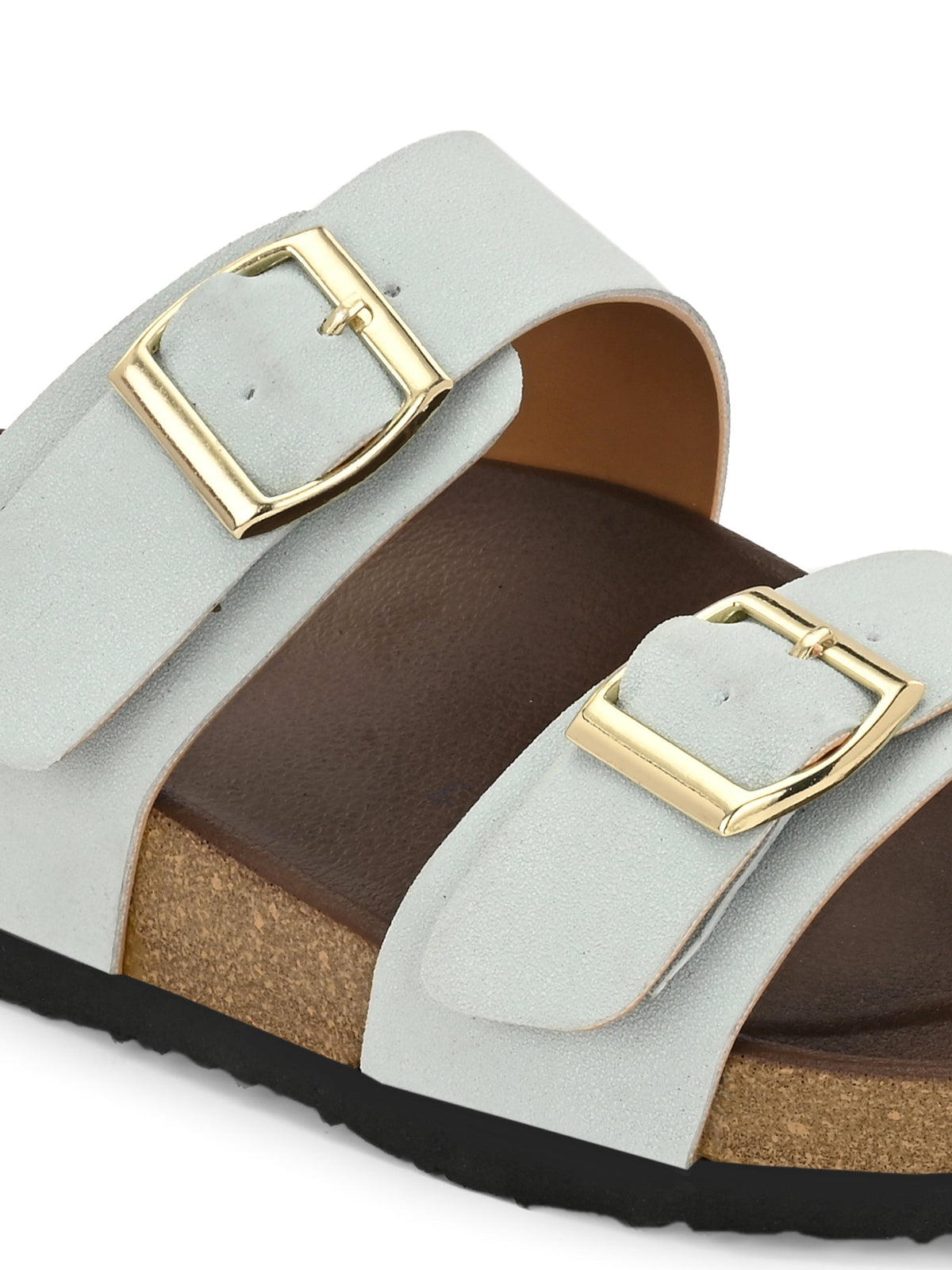 El Paso Women One Toe Flats with Buckles-29